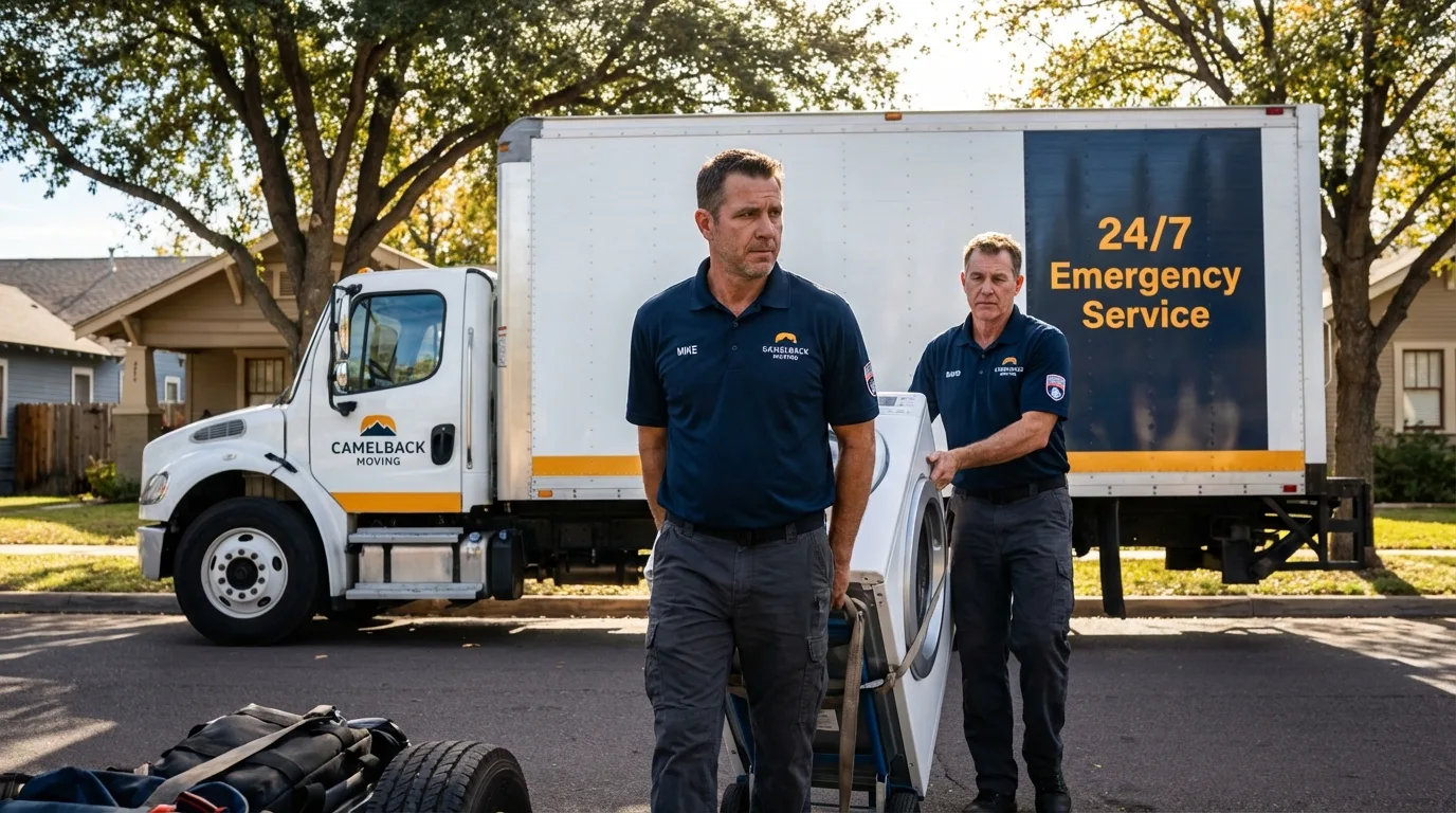 CamelBack Moving crew loading furniture in Kendall Park, NJ