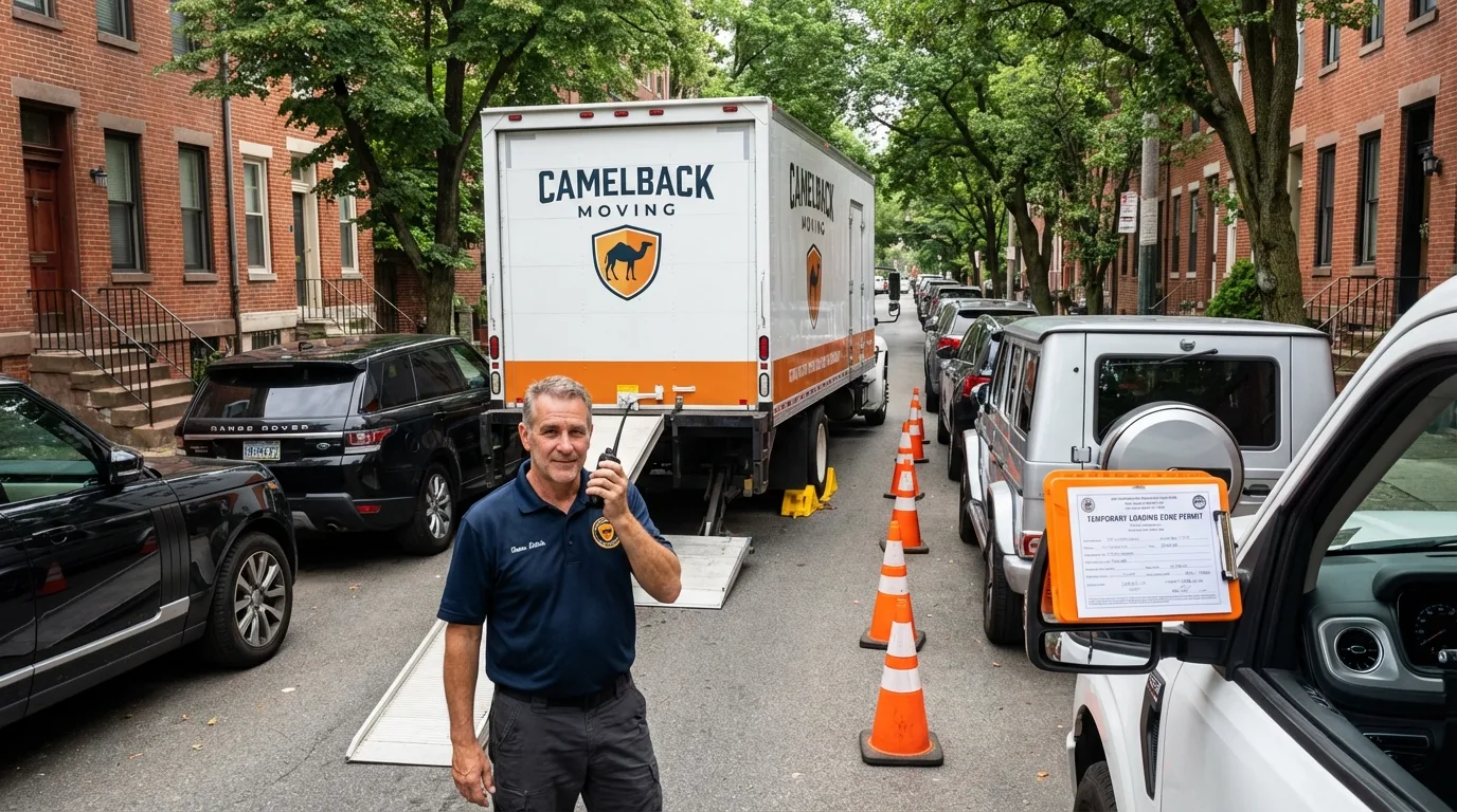 City street loading permit setup in Kendall Park, NJ