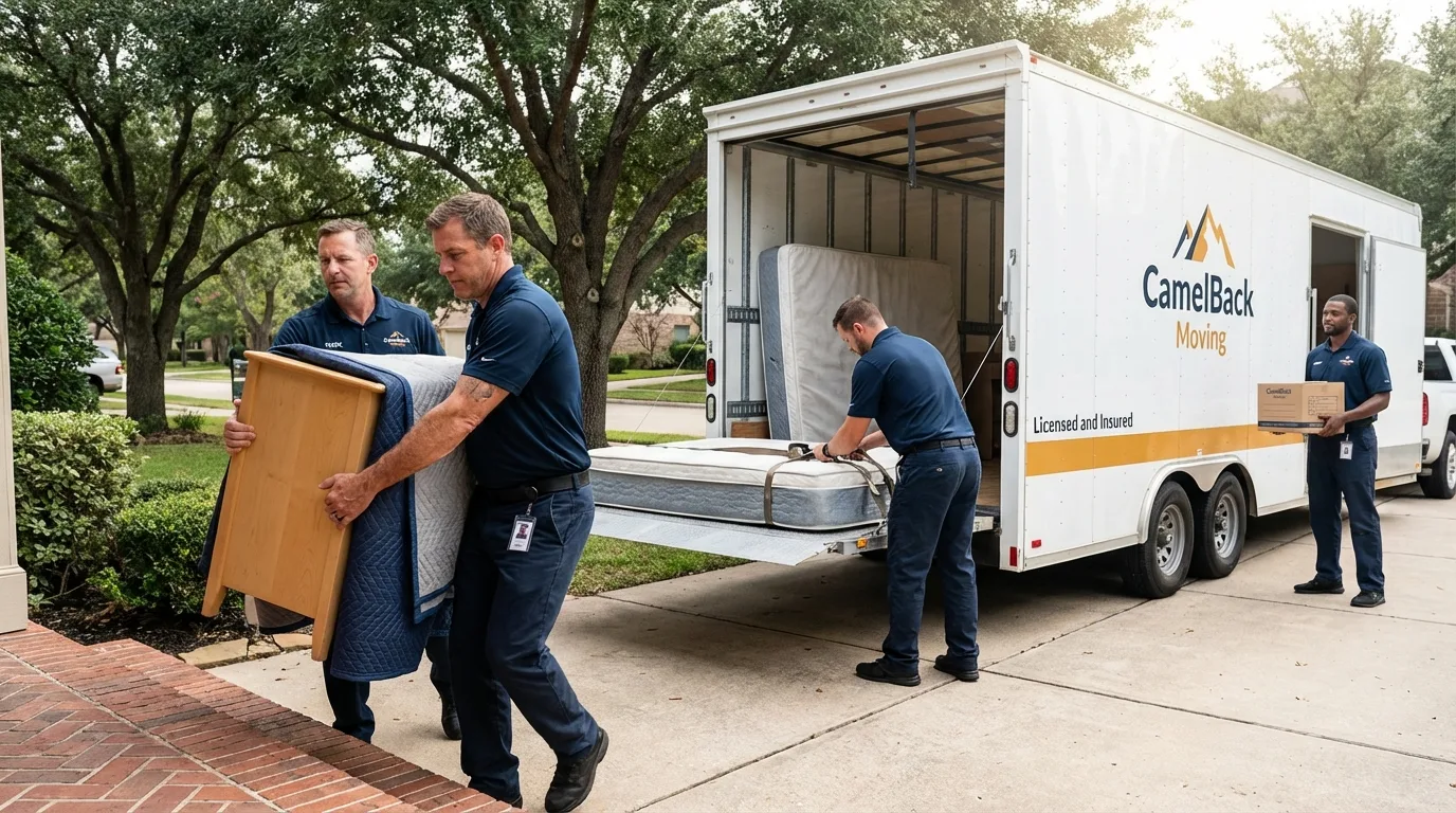 Crew loading residential truck for cross-state move from Kendall Park, NJ